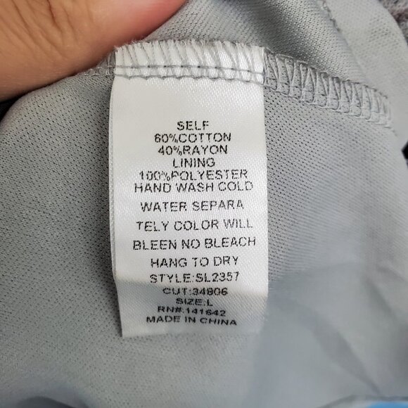 Womens L Boho Floral Mini Dress Long Sleeve Purple Yellow V-Neck Tunic Lined - Picture 6 of 15